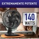 Ventilador de Mesa 2X1 Arno 140W 30 Velocidades 6 Pas Preto