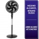 Ventilador de Mesa 2X1 Arno 140W 30 Velocidades 6 Pas Preto