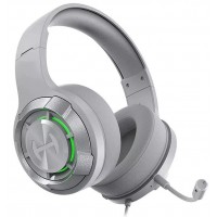 Fone de Ouvido Gamer com Fio Edifier RGB Surround 7.1 USB Cinza