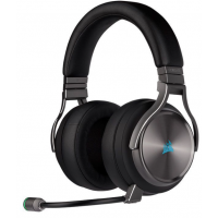 Fone de Ouvido Gamer Sem Fio RGB Corsair 109 db Surround 7.1 Preto