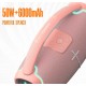 Caixa de Som Portatil Basike Bluetooth Led RGB 50W A Prova dAgua Rosa
