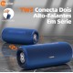 Caixa de Som Portatil Basike Bluetooth Led RGB 50W A prova dAgua