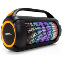 Caixa de Som Portatil 60W Firebox Bluetooth Led FM Preta