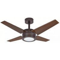 Ventilador de Teto Linea 4 Pas 120W lampada Led Marrom 127v