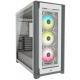 GABINETE GAMER ATX CORSAIR MID TOWER C/ 3 FANS LATERAL FRONTAL VIDRO - BRANCO