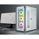 GABINETE GAMER ATX CORSAIR MID TOWER C/ 3 FANS LATERAL FRONTAL VIDRO - BRANCO