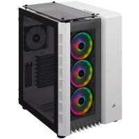 GABINETE CRYSTAL GAMER RGB LATERAL VIDRO CORSAIR BRANCO