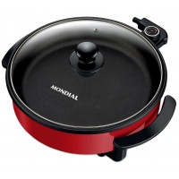 Panela Eletrica Mondial 1200W Redonda 3L Vermelha