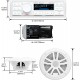 Radio Receptor Naval MP3 Boss Audio Bluetooth 2 Alto Falantes 15cm Branco