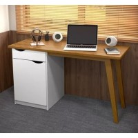 Mesa Escrivaninha 142cm Office 1 Porta MDF 1 Gaveta