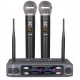 Microfone Sem Fio Duplo Profissional com Receptor UHF Dinamico