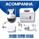 Kit 2 Camera Segurança 4MPx Wifi PTZ Visao Noturna Branca