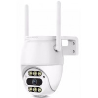 Camera Seguran&ccedil;a 4MPx Full HD Wifi Microfone Zoom 8x Branca