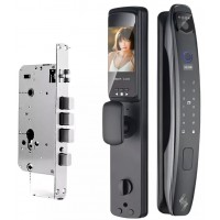 Fechadura Eletronica Smart Wifi Usmart Reconhecimento Facial Preta