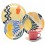 Jogo de Jantar Oxford 20 Pc em Ceramica Alto Brilho Amarelo Estampado