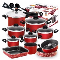 Conjunto De Panelas Antiaderente 12 Pe&ccedil;as e Panela de Pressao