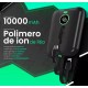 Carregador Portatil USB 10.000 Mah Power Bank Lighting USB C Preto