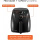 Fritadeira Eletrica 4L Mondial Air Fryer 1500W Timer Preta