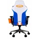 Cadeira Gamer Cooler Master Reclinavel Apoio Braços Cabeça Branca e Azul