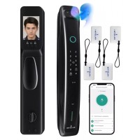 Fechadura Digital Biometrica Reconhecimento Facial 3D Preta