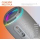 Caixa de Som Portatil 30W RGB Basike Bluetooth A prova dAgua