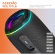 Caixa de Som Portatil 30W RGB Basike Bluetooth A prova dAgua