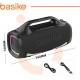 Caixa de Som Portatil Basike RGB Bluetooth 100W A Prova dAgua 4 Alto Falantes