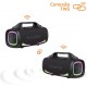Caixa de Som Portatil Basike RGB Bluetooth 100W A Prova dAgua 4 Alto Falantes