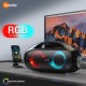 Caixa de Som Portatil 60W Basike RGB Bluetooth A prova dAgua