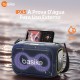 Caixa de Som Portatil 60W Basike RGB Bluetooth A prova dAgua