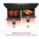 Friadeira Eletrica Air Fryer 8L Mondial Digital 2000W Cesto Duplo Preta Inox