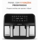 Friadeira Eletrica Air Fryer 8L Mondial Digital 2000W Cesto Duplo Preta Inox