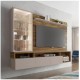 Painel Home Suspenso TV ate 70 Polegadas 3 Gavetas 2 Portas Vidro