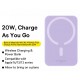 Carregador Portatil Power Bank 6000mAh 20W MagnSafe Turbo Lilas