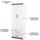 Guarda Roupa Modulado Infantil 2 Portas com 2 Cama Solteiro