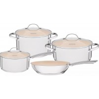 Jogo de Panelas Tramontina 4 Peças Inox Revestimento Ceramico