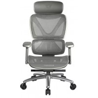 Cadeira Gamer Giratoria ThunderX3 Apoio Cabe&ccedil;a Cinza