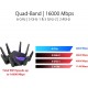 Roteador Wifi Asus 16000Mbps Quad Band Wifi 6e VPN Cabo Preto