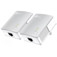 Kit 2 Adaptador Powerline 600Mbps TP Link Branco e Cinza