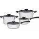 Jogo de Panelas Inox 4 PC Tramontina fundo triplo 