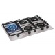 Fogao Cooktop 5 Bocas Mueller Aluminio 77cm Grade Dupla Inox Bivolt