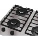 Fogao Cooktop 4 Bocas Mueller 59cm Grade Dupla Preto Bivolt