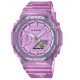 Relogio Feminino Digital Analogico 46mm Casio 31 Fusos Horarios Transparente