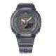 Relogio Feminino Digital Analogico 46mm Casio 31 Fusos Horarios Transparente