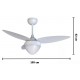 Ventilador de Teto 105cm Aires 30W Controle Remoto Invereter Branco