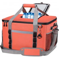 Cooler Bolsa Termica 48L Acampamento Abertura Superior Dobravel Vermelha