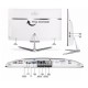 Computador All In One Quad Core 16GB Ram Tela 21.5 Pol Bluetooth Wifi 512GB Branco