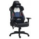 Cadeira Gamer Reclinavel Ninja 4D Giratoria Apoio Braços Lombar Azul Preto