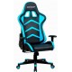 Cadeira Gamer Reclinavel MaxRacer Giratoria Apoio Braços Lombar Azul e Preto
