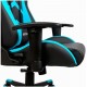 Cadeira Gamer Reclinavel MaxRacer Giratoria Apoio Braços Lombar Azul e Preto